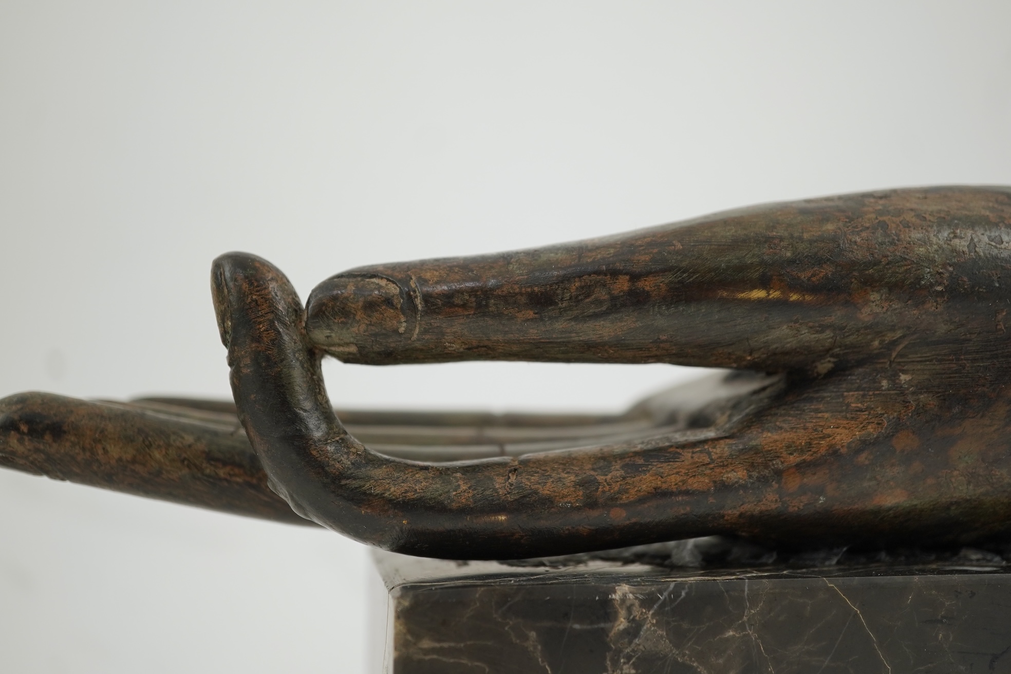 A Thai bronze Buddha's hand, 17th/18th century